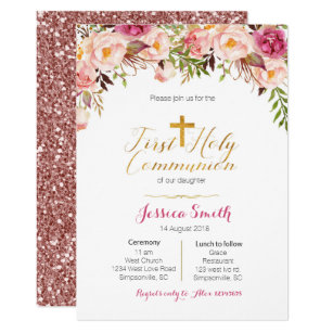 First Communion 1st Holy Communion Invitations Zazzle