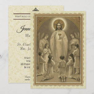 FIRST HOLY COMMUNION JESUS CHILDREN HOLY CARD