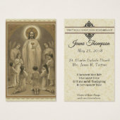 FIRST HOLY COMMUNION JESUS CHILDREN HOLY CARD (Front & Back)