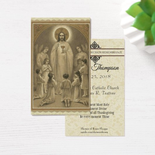 FIRST HOLY COMMUNION JESUS CHILDREN HOLY CARD (Desk)