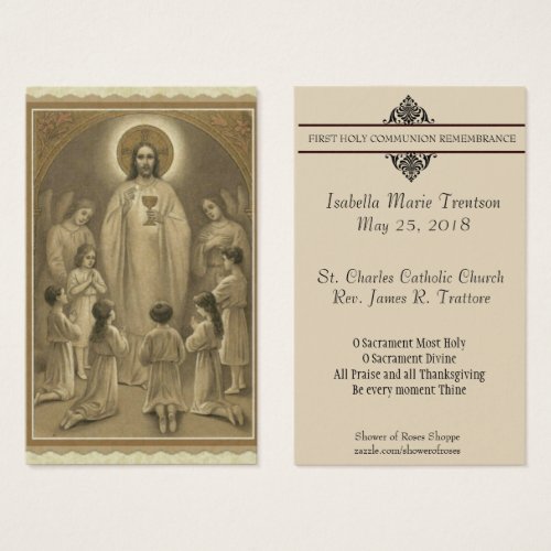FIRST HOLY COMMUNION JESUS CHILDREN HOLY CARD