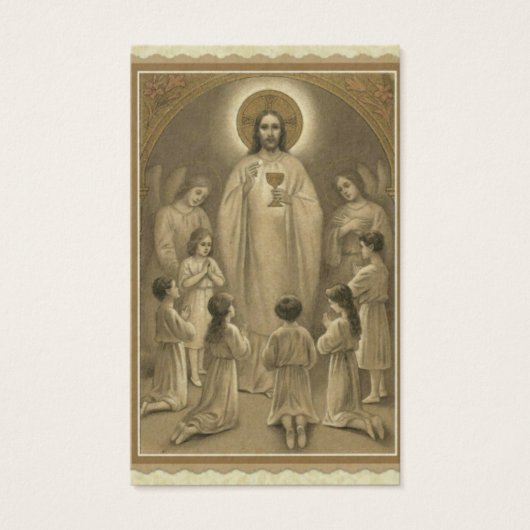 FIRST HOLY COMMUNION JESUS CHILDREN HOLY CARD (Front)