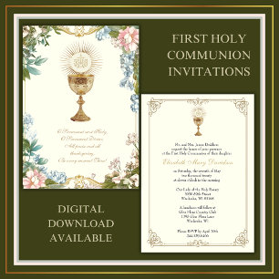 First Holy Communion Jesus Eucharist  Invitation