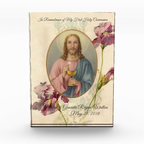 First Holy Communion Jesus Host Chalice Photo Block