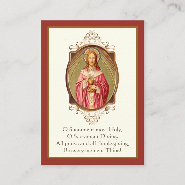 First Holy Communion Jesus Prayer Holy  Business Card (Front)