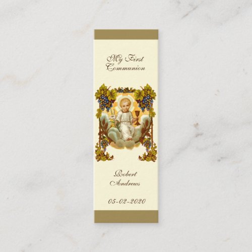 First Holy Communion Jesus Remembrance Mini Business Card