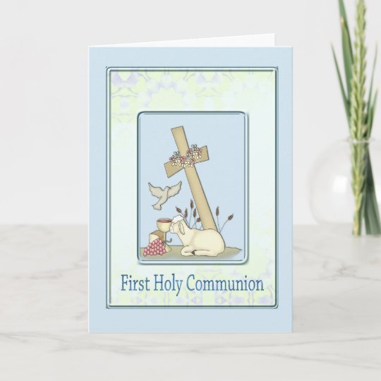 First Holy Communion Lamb Card | Zazzle.com