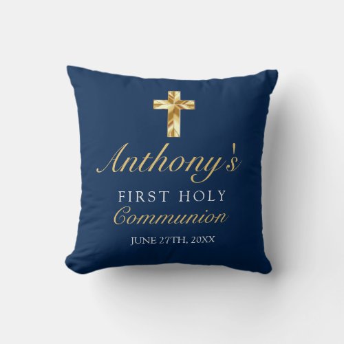First Holy Communion Memento Throw Pillow