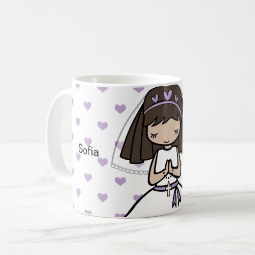 First Holy Communion name mug for a girl