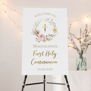 First Holy Communion one side welcome sign