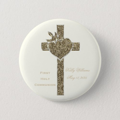 First Holy Communion or your religious event Button