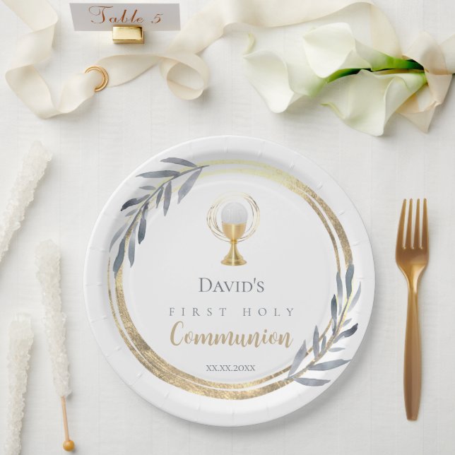 First Holy Communion Paper Plates (Wedding)