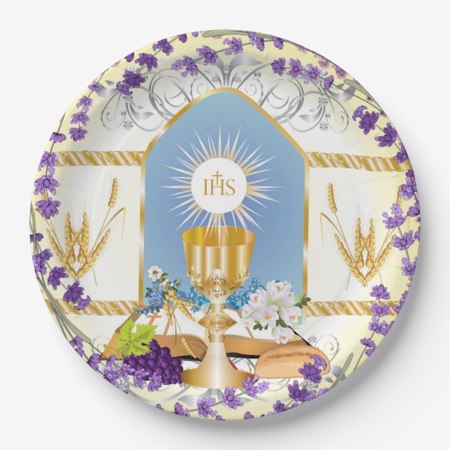 First Holy Communion  Paper Plates (Front)