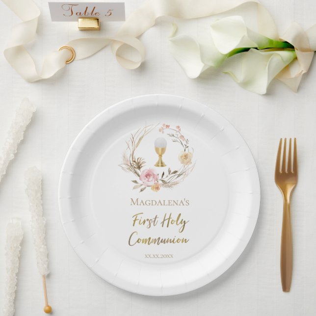 First Holy Communion Paper Plates (Wedding)