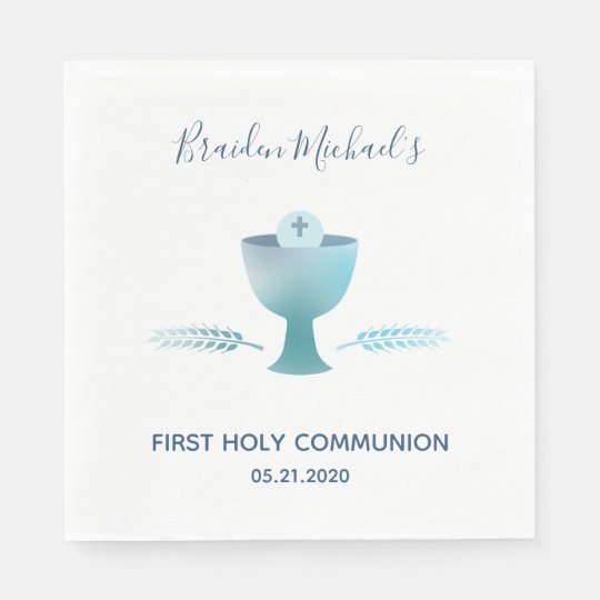 First Holy Communion Party Dinner Napkin, Custom Napkins