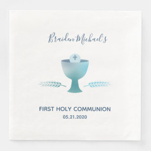 First Holy Communion Party - Dinner Napkin, Custom Paper Dinner Napkins