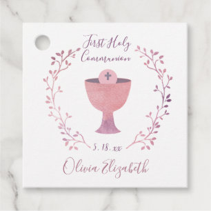 First Holy Communion Party - Girl Favor Tags