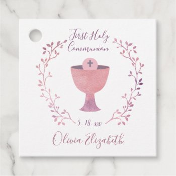 First Holy Communion Party - Girl Favor Tags by GrandviewGraphics at Zazzle