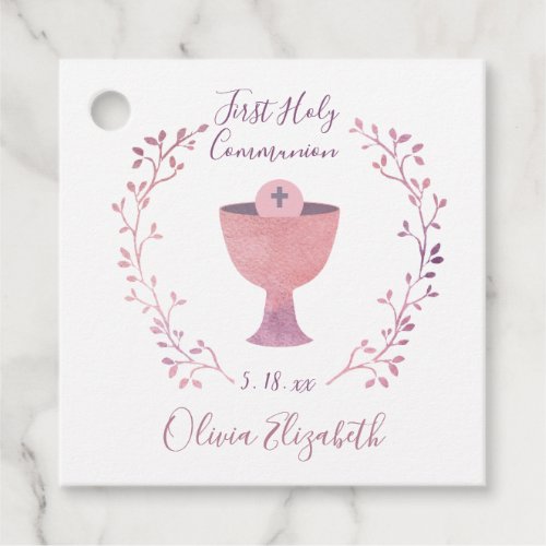 First Holy Communion Party _ Girl Favor Tags