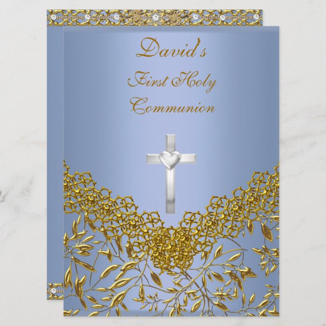 First Holy Communion Party Invitation (Front/Back)