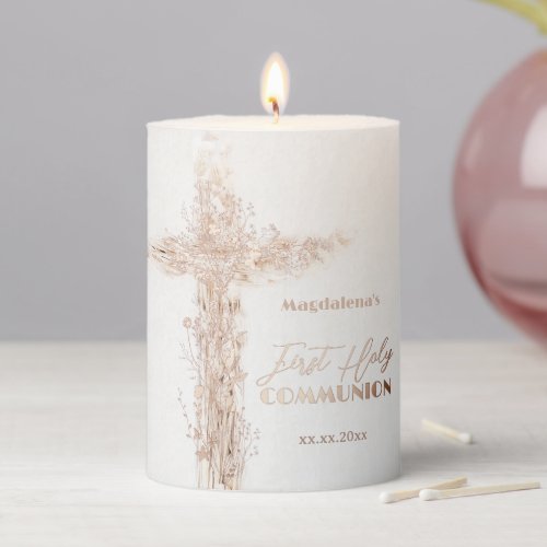 First Holy Communion Pillar Candle