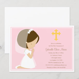 First Holy Communion - Pink   Invitation