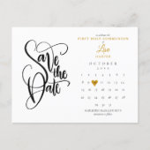 First Holy Communion Save the Date Calendar Photo Announcement Postcard (Front)