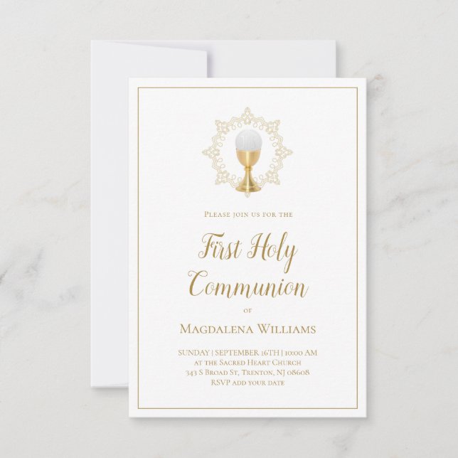 First Holy Communion small size | mini Invitation (Front)