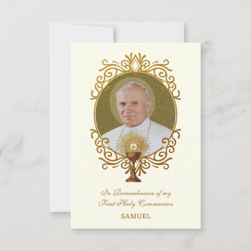 FIRST HOLY COMMUNION _ ST JOHN PAUL THE GREAT NOTE CARD