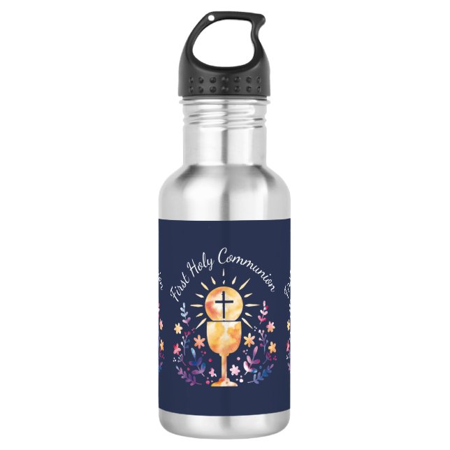 First Holy Communion  Stainless Steel Water Bottle (Front)