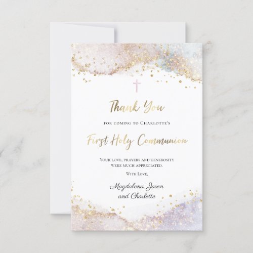 First Holy Communion thank you card