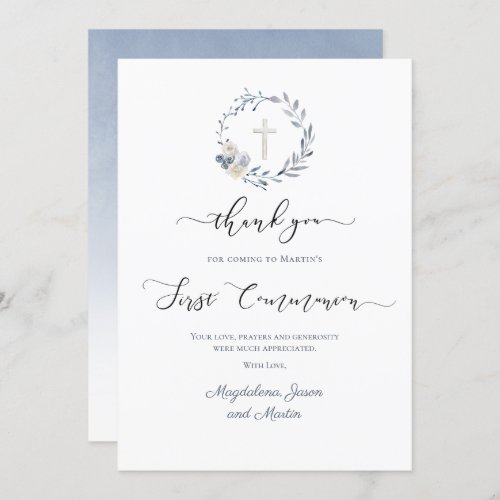 First Holy Communion thank you Card