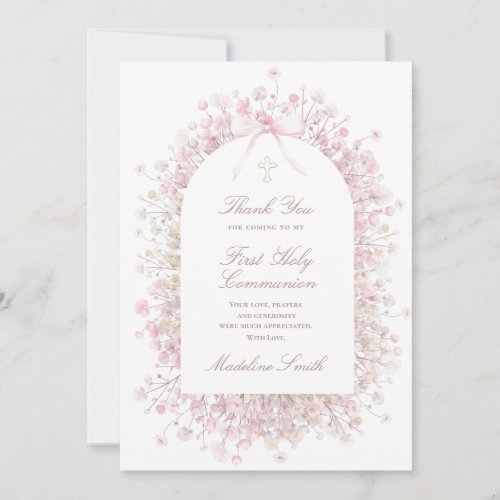 First Holy Communion thank you card