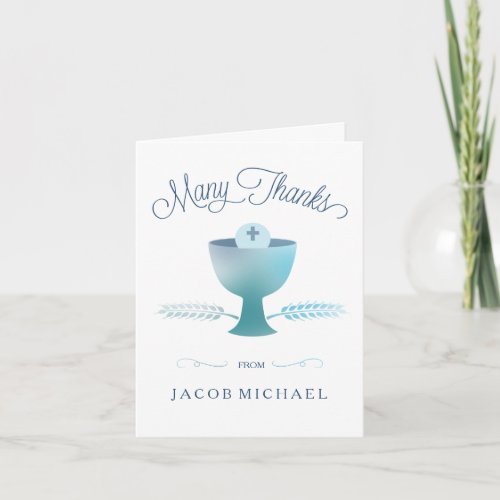 First Holy Communion Thank You Card - Custom