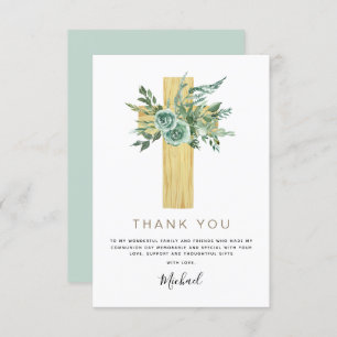 First Holy Communion Thank You Eucalyptus Invitati