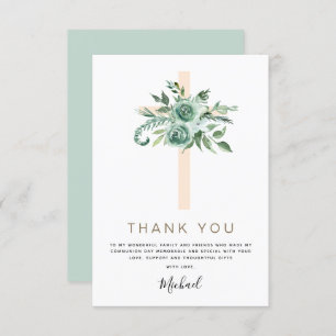 First Holy Communion Thank You Sage Eucalyptus Inv