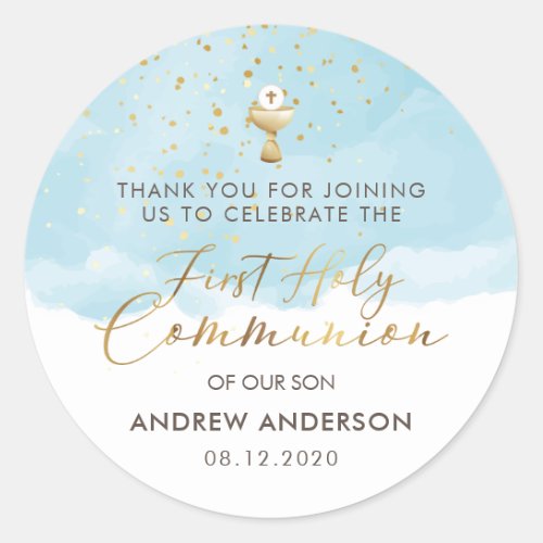 First Holy Communion Thank You Sticker