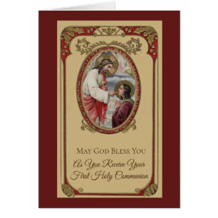 First Holy Communion Traditional Catholic Cards