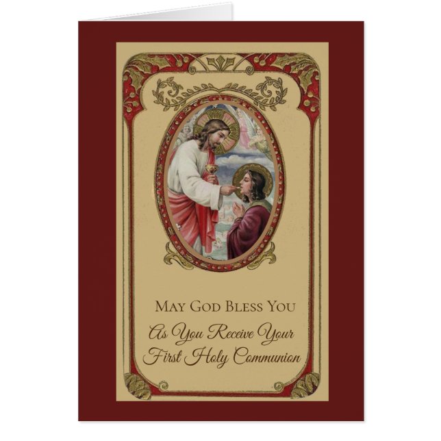 First Holy Communion Traditional Catholic Cards (Front)