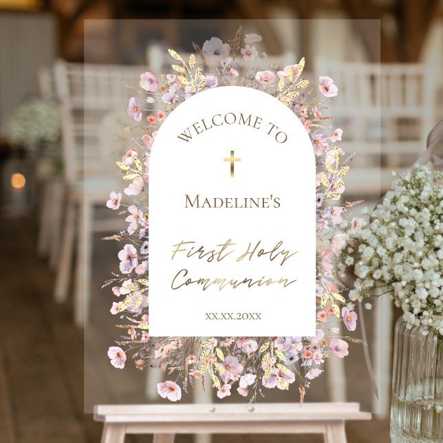 First Holy Communion welcome Acrylic Sign (Creator Uploaded)