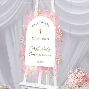 First Holy Communion welcome Acrylic Sign