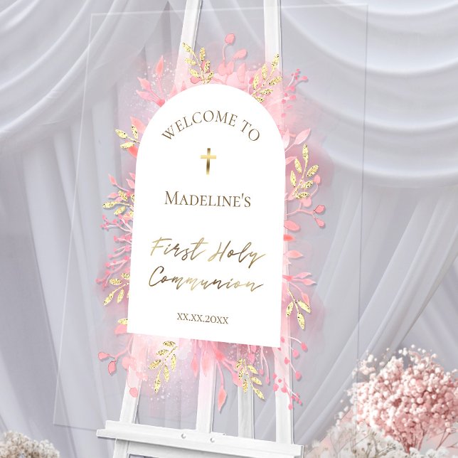 First Holy Communion welcome Acrylic Sign (Creator Uploaded)