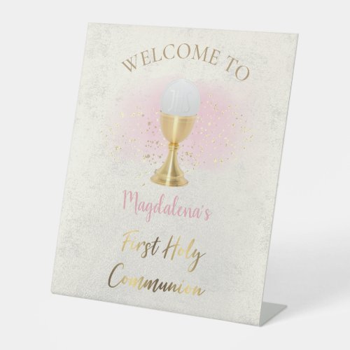 First Holy Communion welcome  Pedestal Sign