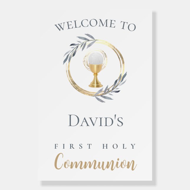 First Communion Welcome Sign First Communion Welcome Sign