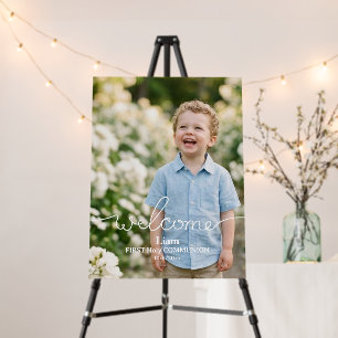 First Holy Communion Welcome Sign with Photo Foam