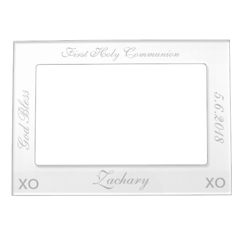 First Holy Communion White Magnetic Photo Frame