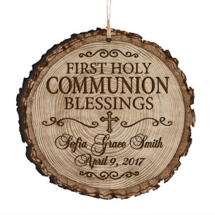 First Holy Communion Wooden Keepsake Ornament