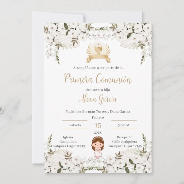 First Holy Comunnion Invitation (Front)