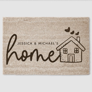 First Home Couple's House Warming Gift Coir Fiber Doormat