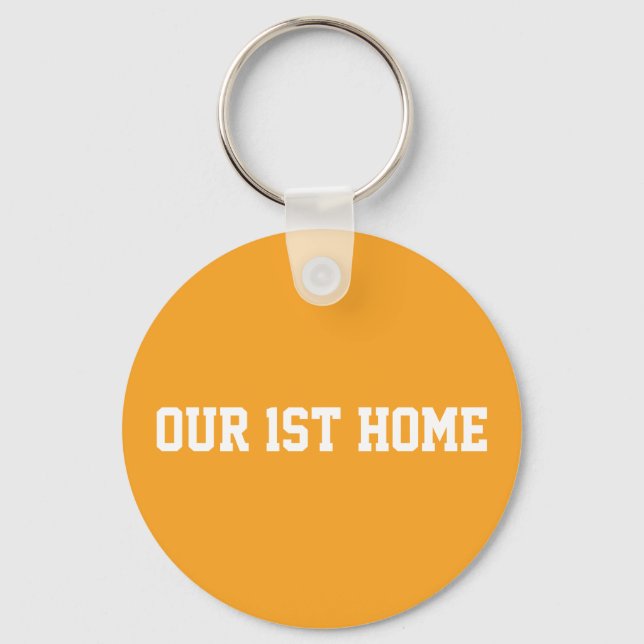 First home gingham pattern keychain (Back)
